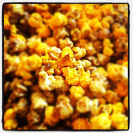 Popcorn from Smoking Goose. Carmel Bacon Cheddar